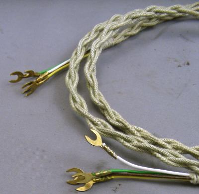 Cord - Cloth Covered - Braided - Thin Ivory - 3 conductor