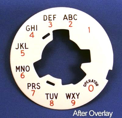 Western Electric 164a Alphanumeric Dial Plate Overlay for No 6 Dials