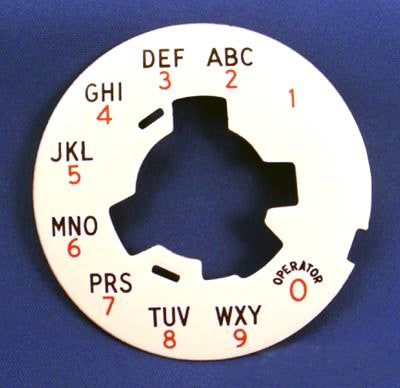 Western Electric 164a Alphanumeric Dial Plate for No 6 Dials