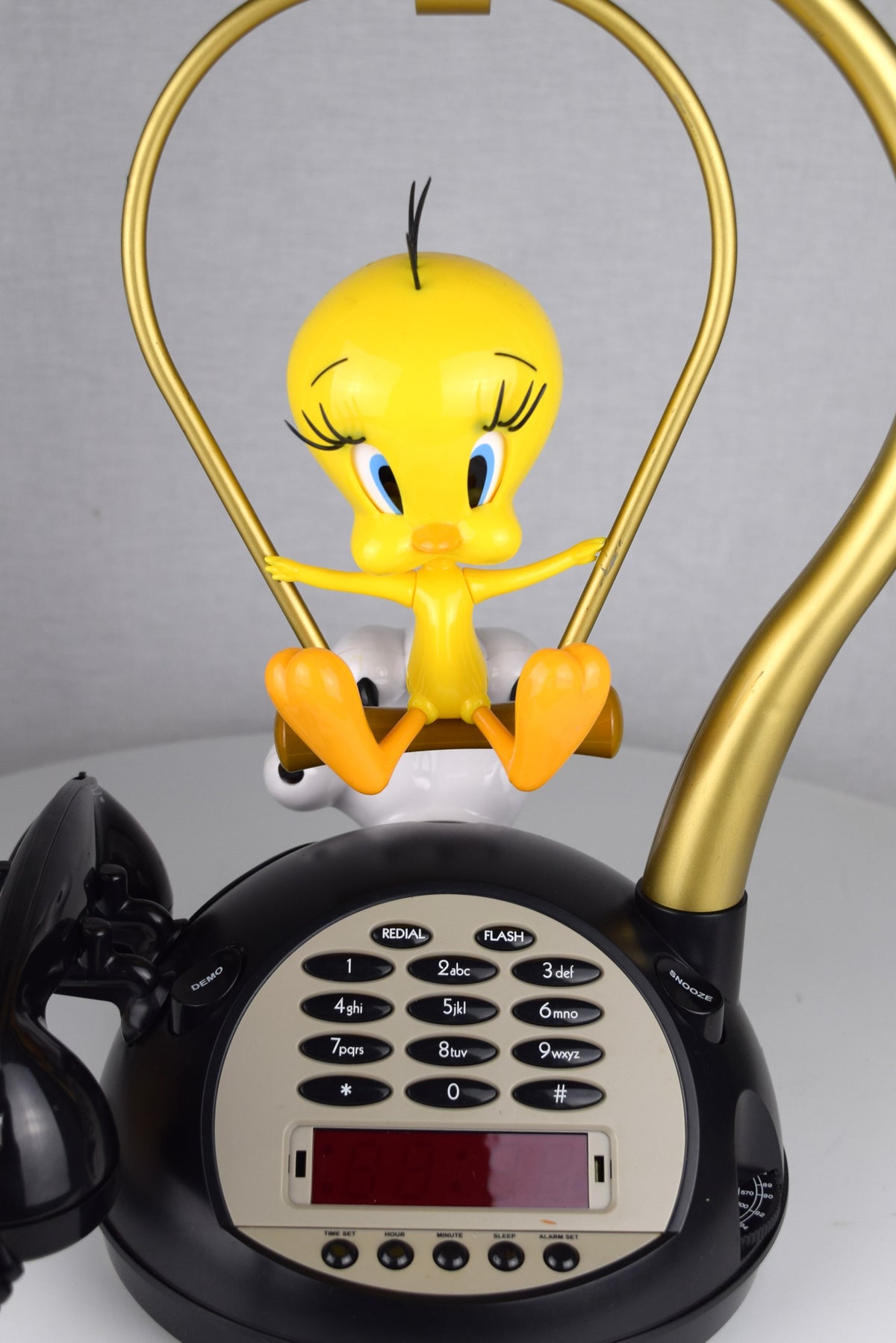 Tweety Bird on Swing Novelty Phone/Clock/Radio – oldphoneworks