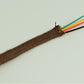 Cord - Line - Cloth Covered  - 100' - Round - 4 Conductor - Choose your jacket colour