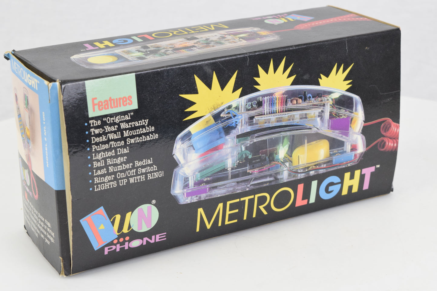 Clear Trimline Style Metrolight Fun Phone - with Yellow Accents