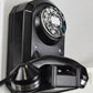 Automatic Electric 1940s Wall Telephone - Black with Chrome Trim