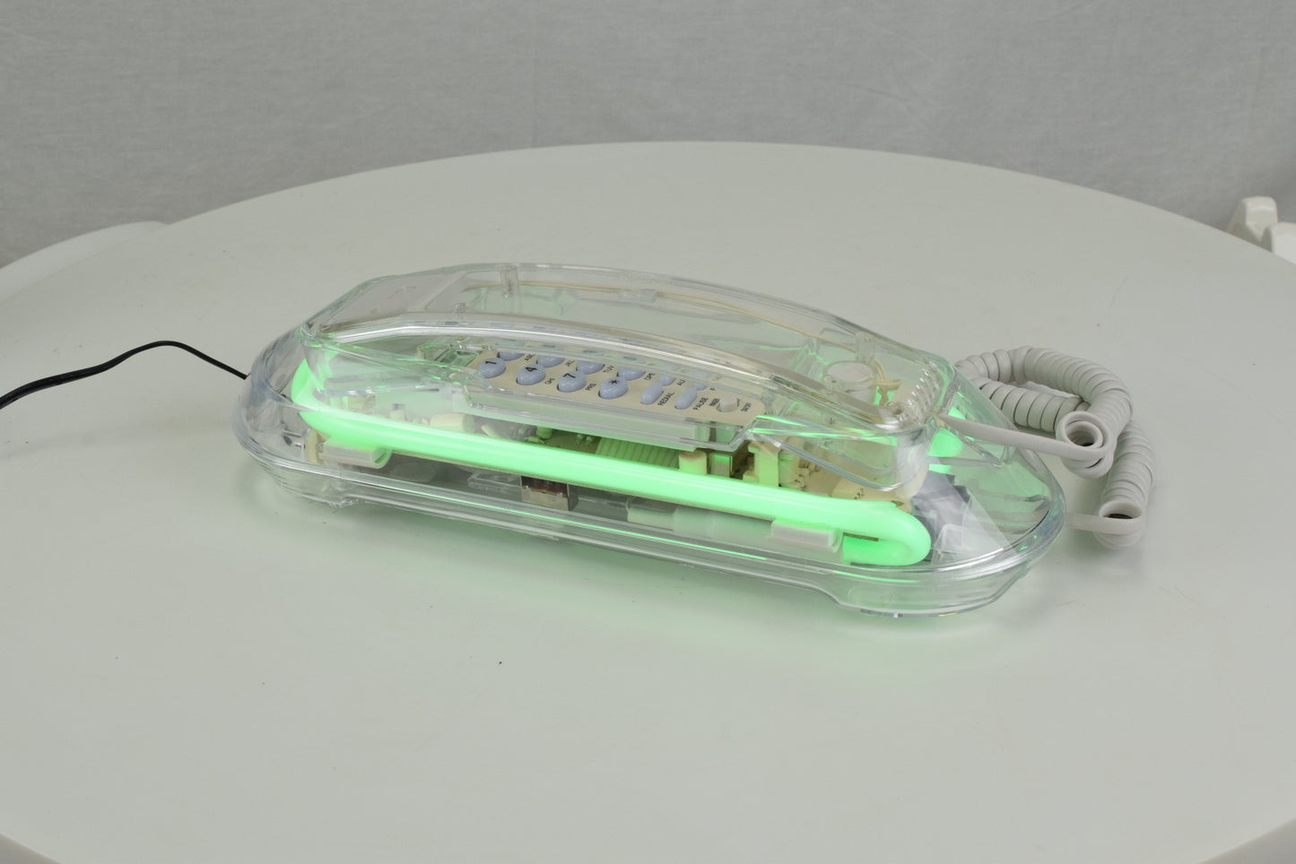 Transparent Deskphone with Neon Light