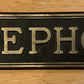 Solid Brass Telephone Sign