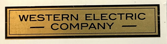 Water Decal - Western Electric - Long