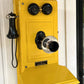 Yellow Wood Wall Telephone - Vintage Farmhouse Decor