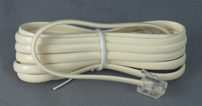 Line Cord - Ivory - 4 Conductor - Flat - choose length and termination