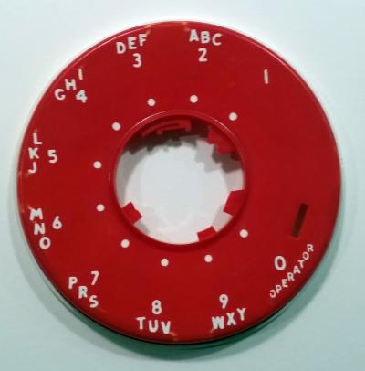 Western Electric 500/554 Dial Bezel - Bright Red