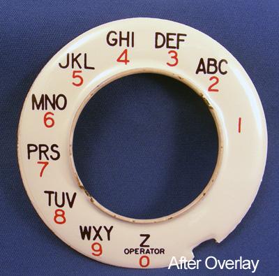 Automatic Electric Dial Plate Overlay - Military Black with White