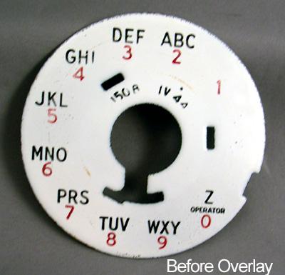 Western Electric 150b Alphanumeric Dial plate Overlay for No 5 Dials