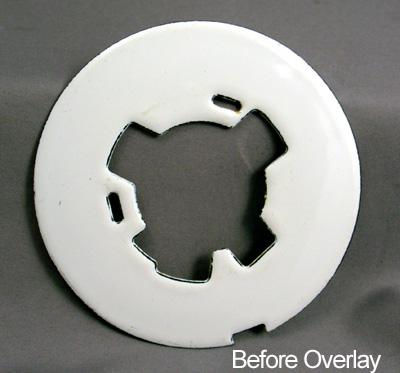 Western Electric White Blank Dial Plate Overlay for No 6 Dial
