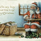 Christmas Eve Busy Santa Postcard