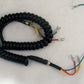 Cord - Handset - Black - 6 foot - Hardwired Curly - 3 Conductor - used