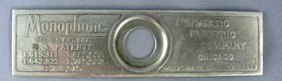 Brass Badge - Automatic Electric Original Top cradle badge