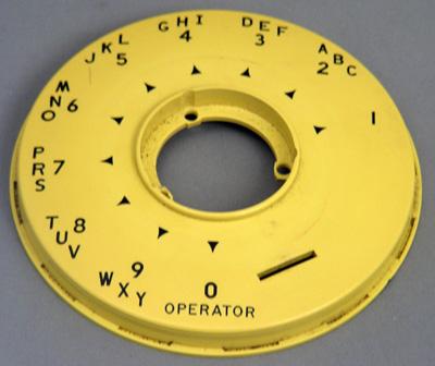 Automatic Electric 80 Dial Faceplate - Yellow