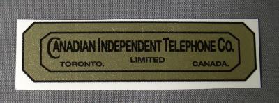 Canadian Independant Telephone Co Water Decal