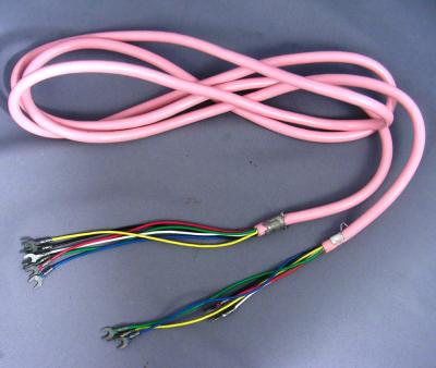Pink Line Cord - Spade to Spade - 6 Conductor - Round