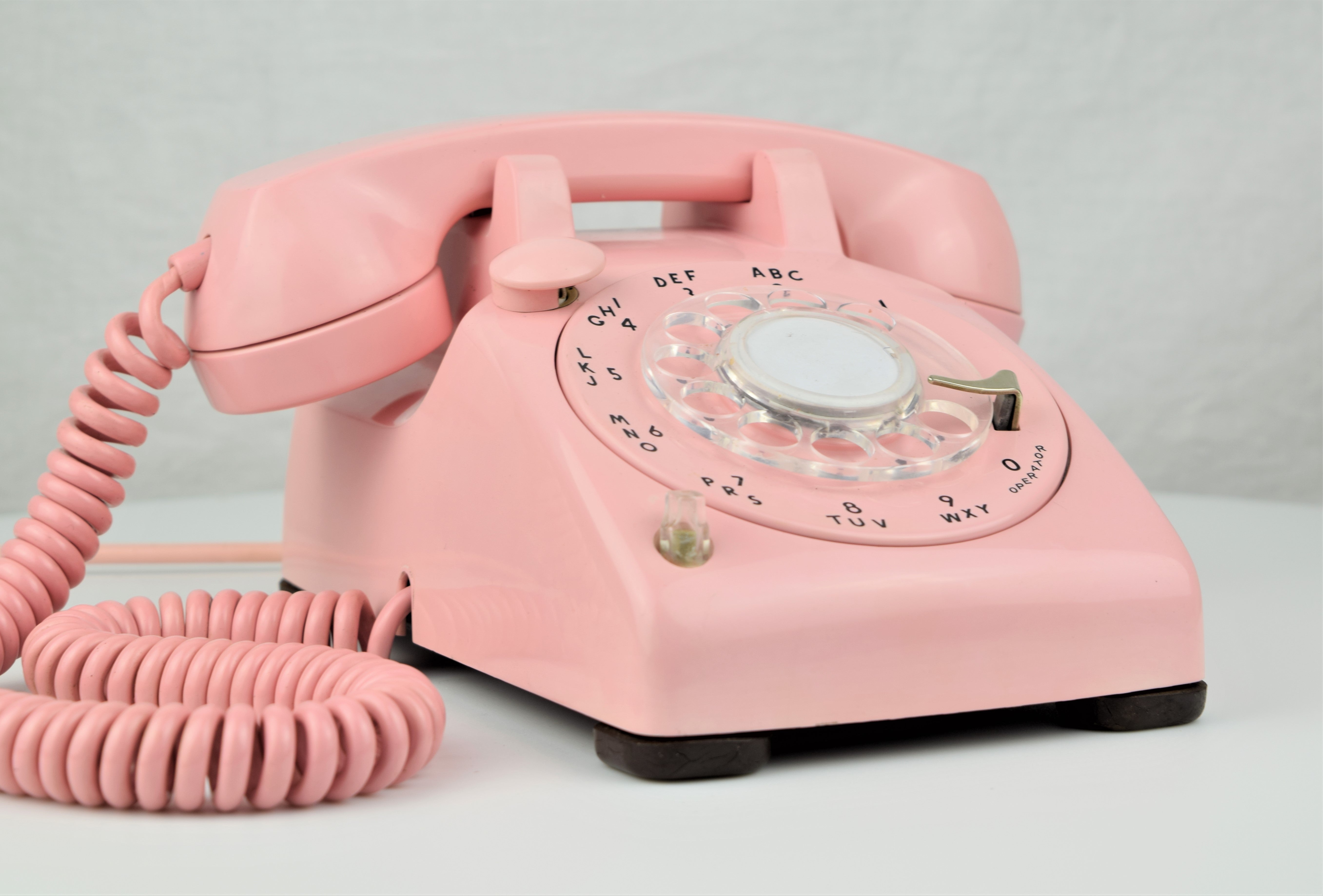 Vintage high quality rare pink rotary phone by western electric