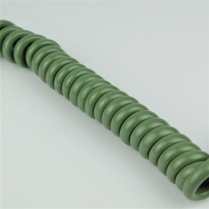 Cord - Handset - Green - Hardwired - 4 Conductor - Spade Terminations