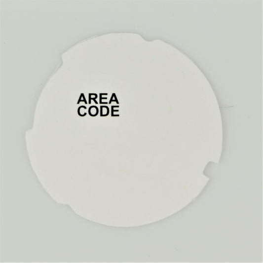 Automatic Electric Dial Card - White - Area Code
