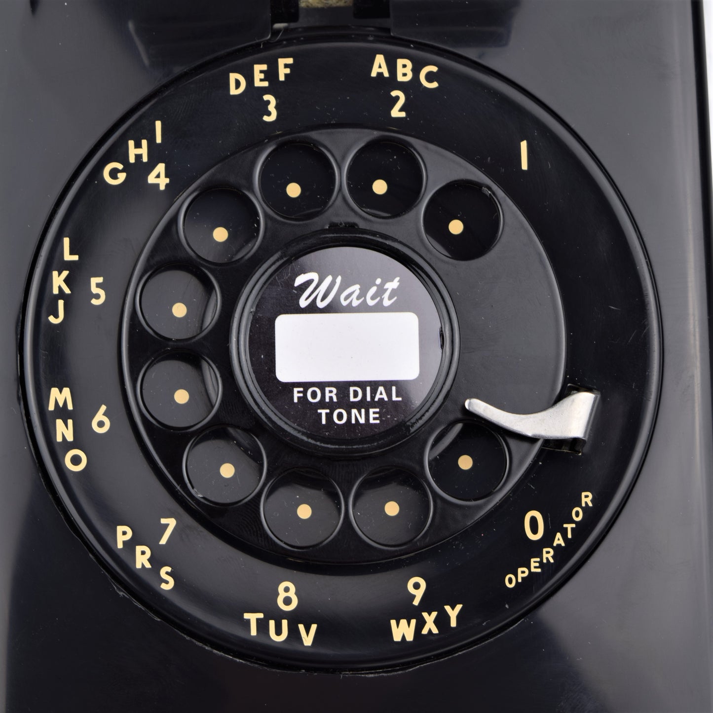 Black  554 Wall Telephone - Fully Restored and Functional with black fingerwheel