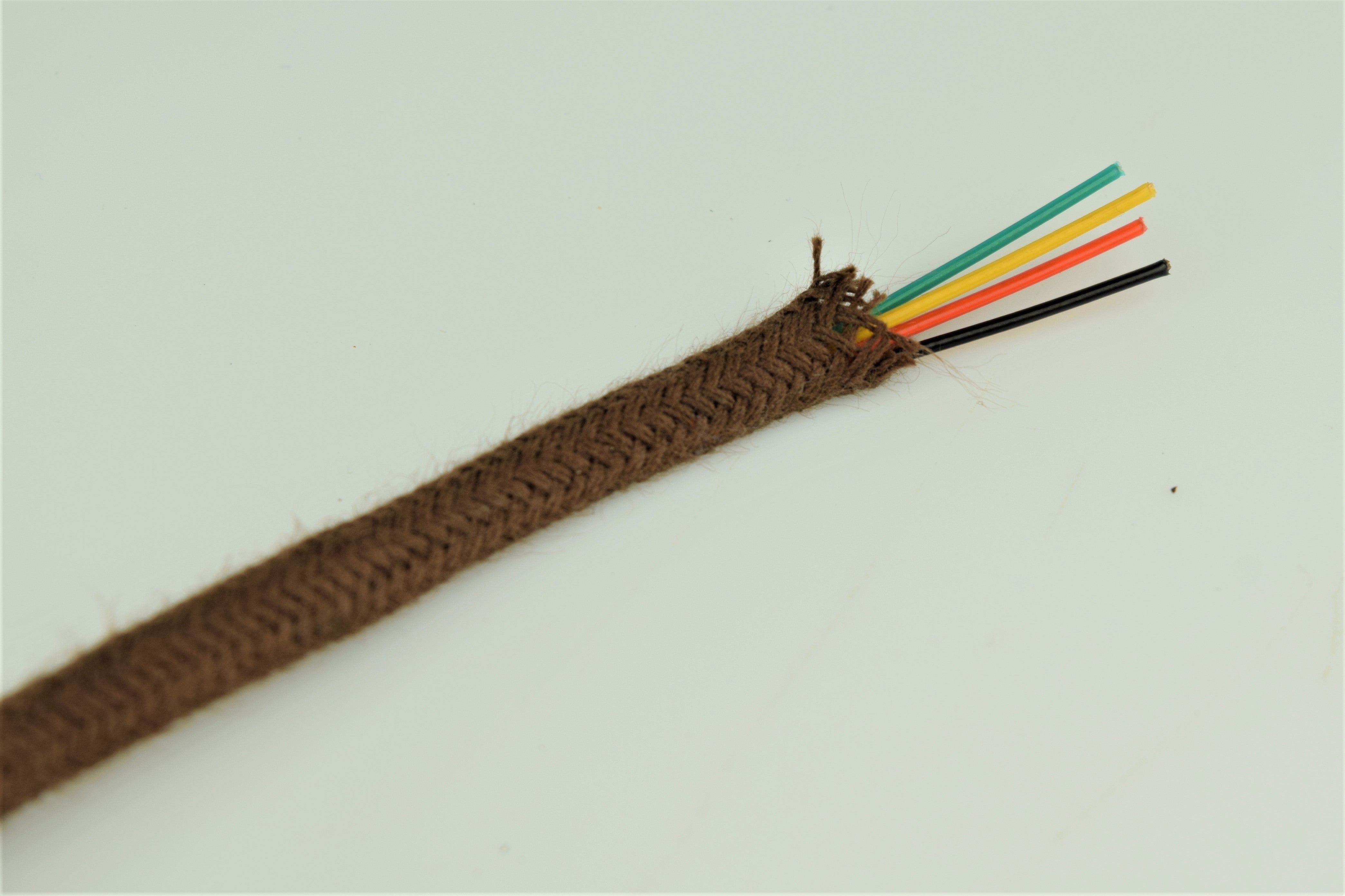 Cloth Conductor Cord - Line - Cloth Covered - 100' - Round - 4 Conductor - Choose your ...
