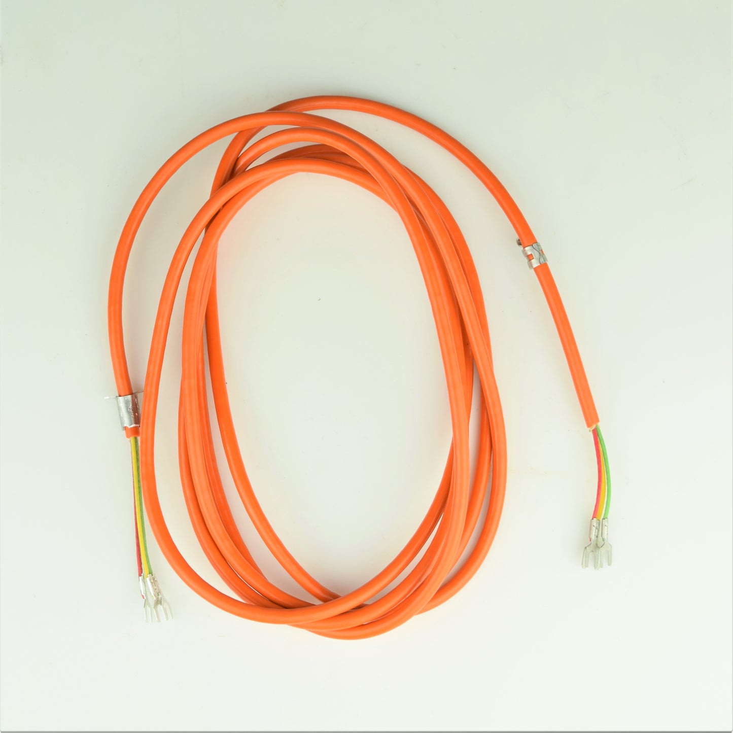 Line Cord - Orange - Vinyl - Round - Spade to Spade - 7 feet - 3 Conductor