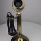 Reproduction Dial Candlestick Phone in Brushed Brass