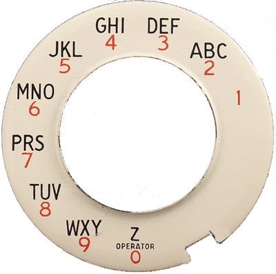 Fuchsphone Dial Dial Porcelain - Alphanumeric Automatic Electric - Oldphoneworks ...