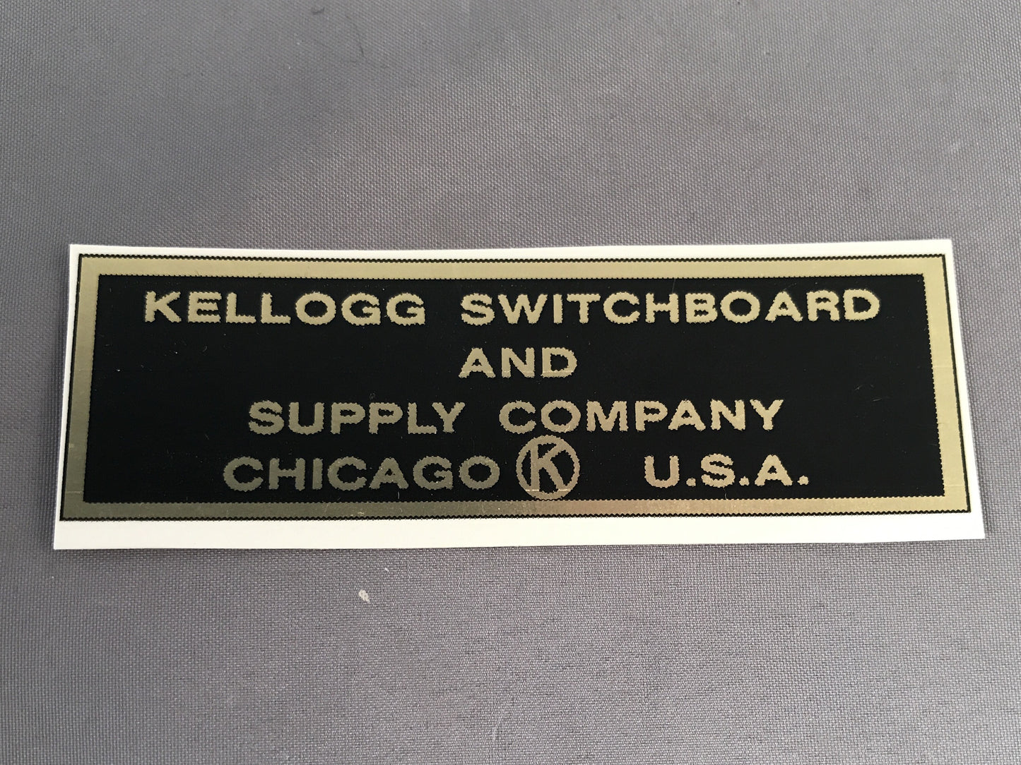 Kellogg Switchboard and Supply Company Water Decal - Black