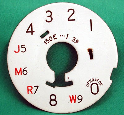 Western Electric 150e Party Line Dial Plate
