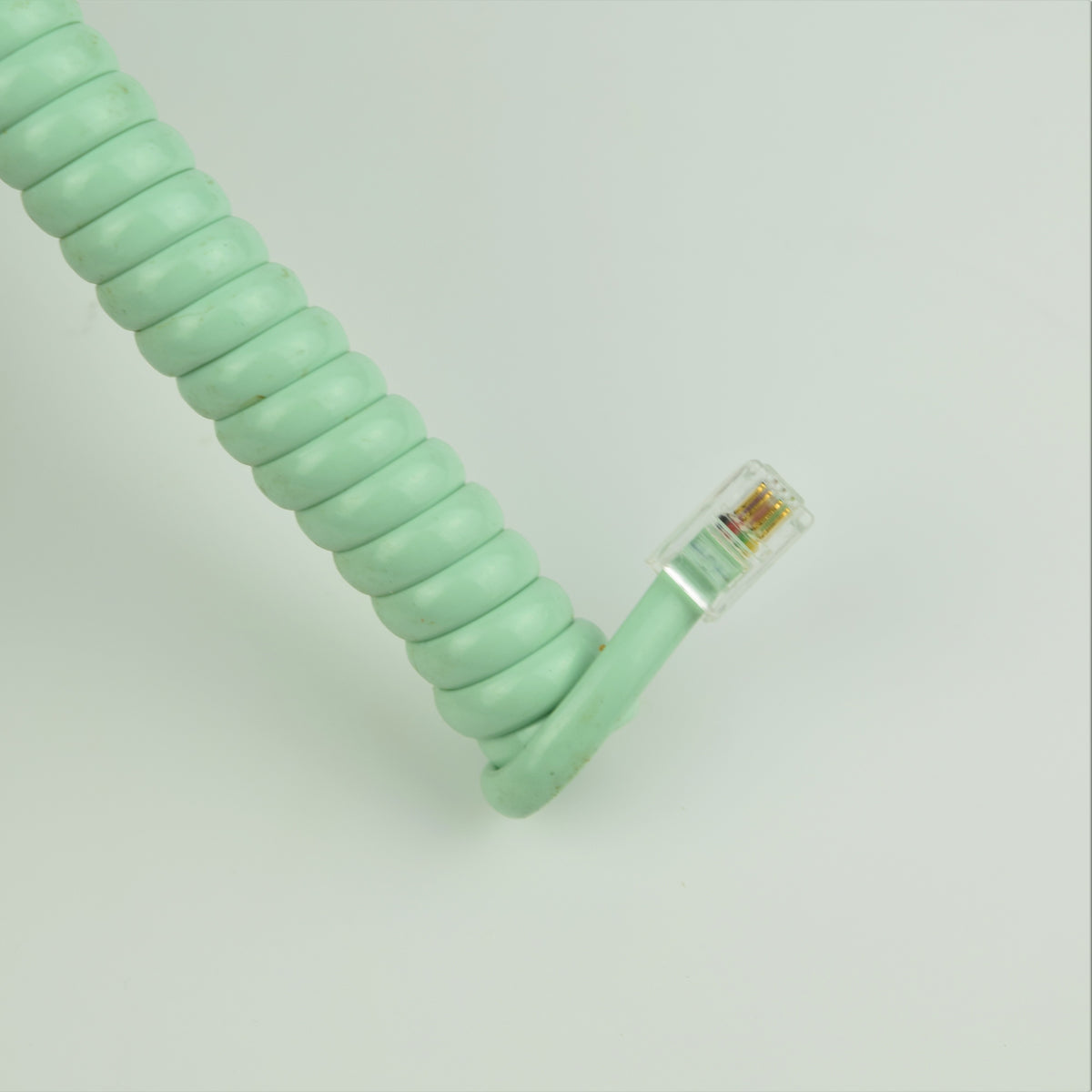 Cord - Handset - Vinyl - Mint Green - Modular Curly – oldphoneworks