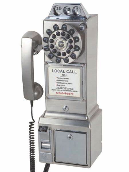 Crosely Reproduction 3 Slot Payphone - Chrome