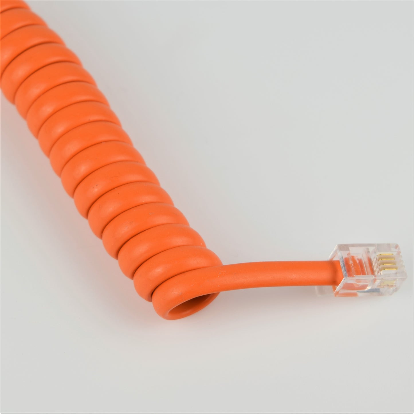 Cord - Handset - Vinyl - Orange - Modular Curly