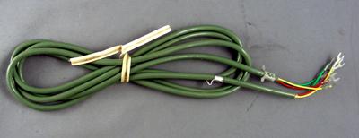 Line Cord - Moss Green - Vinyl - Round - 67" - 3 Conductor Spade to Spade