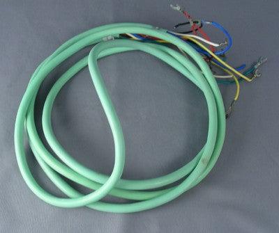Cord - Line - Mint Green - Vinyl - 7' - Spade to Spade - 5 Conductor - Round