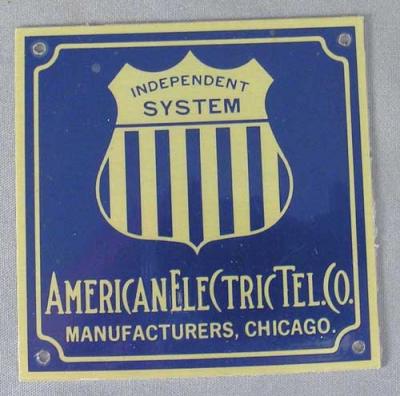 American Electric Telephone Company Badge