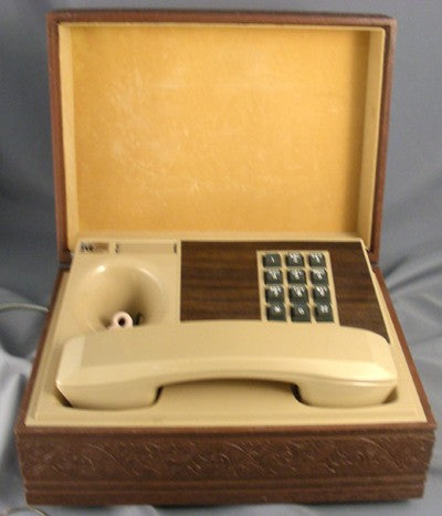Chest Telephone - Wood - Touch Tone