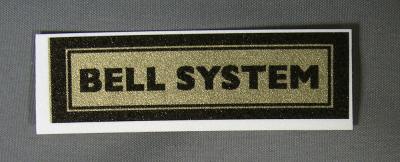 Water Decal - Bell System - 5/8"x1 7/8"