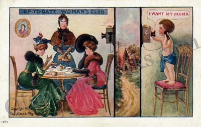 Vintage Telephone Postcard "Women's Club"