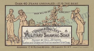 Vintage Postcard Military Soap