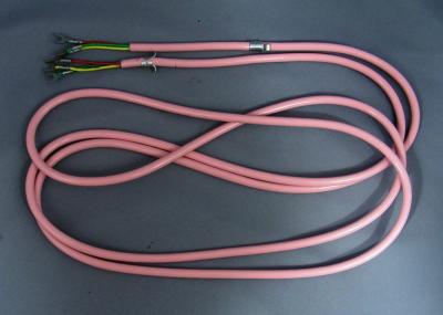 Line Cord - Pink - Vinyl - Round - Spade to Spade - 3 Conductor