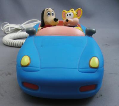 Dr Dog and Fortune Mouse Novelty Car Telephone - Blue