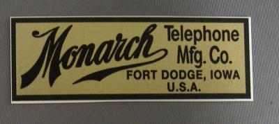 Water Decal - Monarch Telephone Manufacturing Company