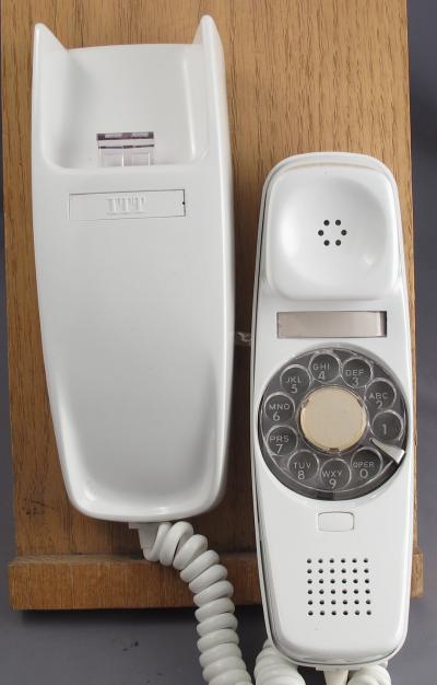 Trimline Rotary Dial Wallphone - White