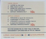 Payphone Instruction Card -  Canadian