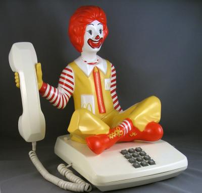 Ronald McDonald Novelty Character Phone - Sitting