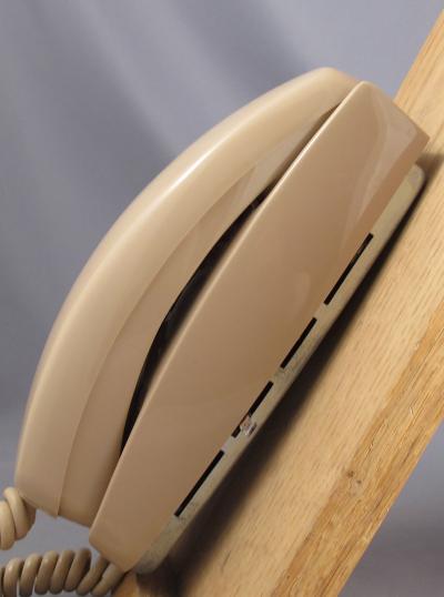 Western Electric Trimline Push Button Wall Phone beige shops rounded square s