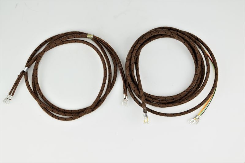 Automatic Electric - Handset and Line Cord - Brown with Black Trace
